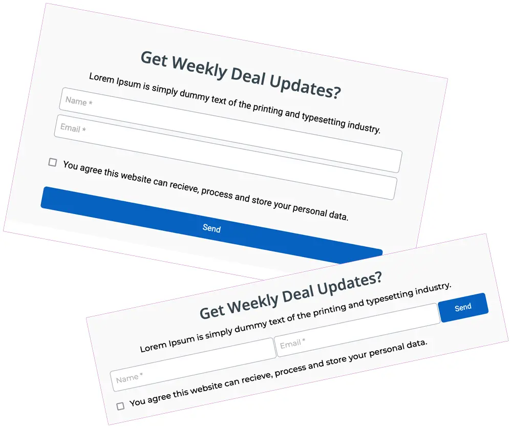 Newsletter Opt-in Form Features