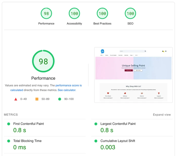 PageSpeed Insights Report