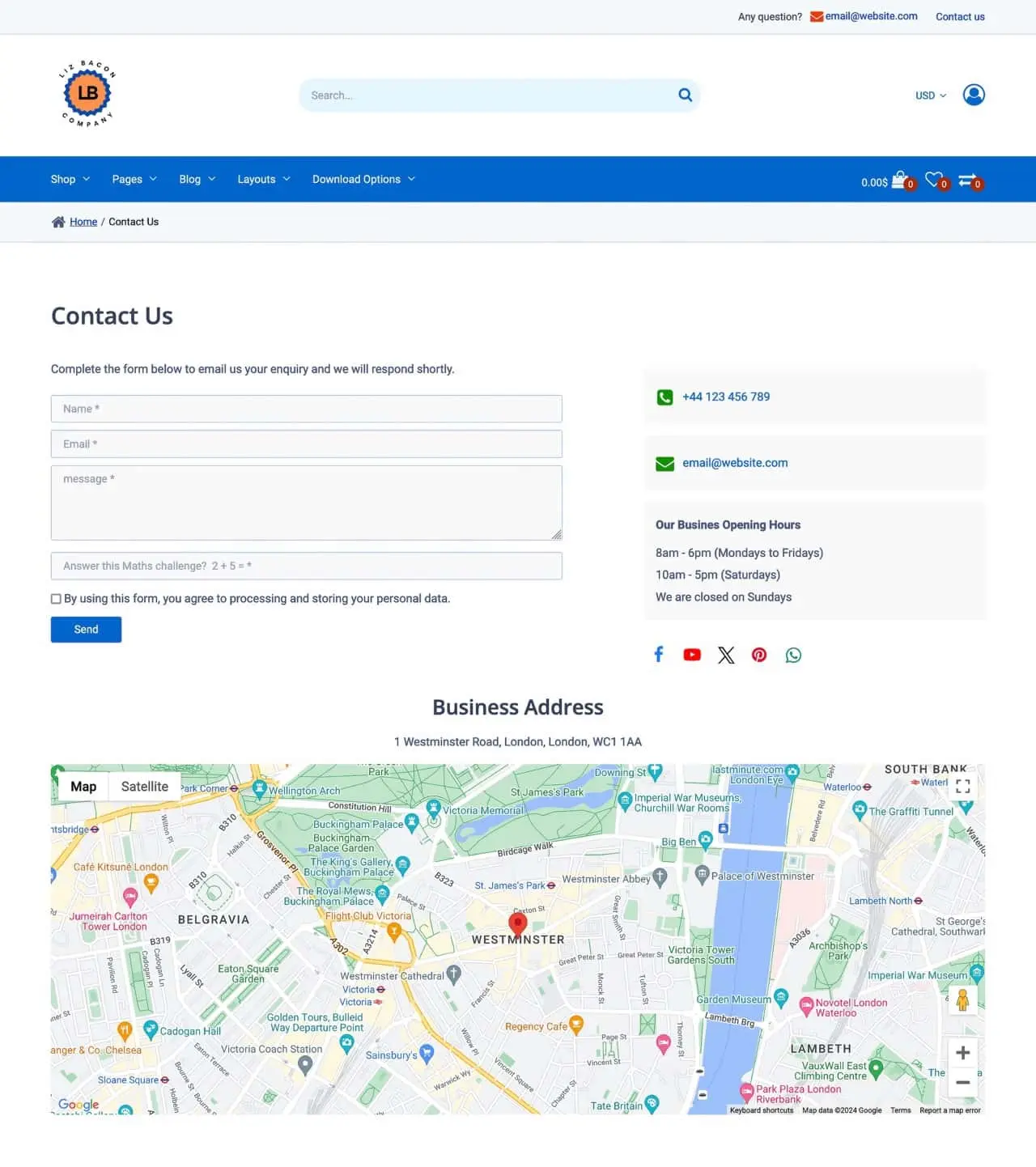 Contact Us Page