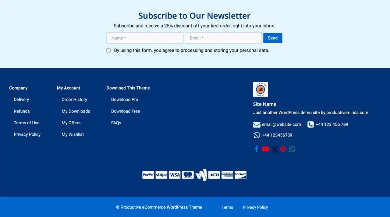 productive-ecommerce: Footer Designs – productive ecommerce