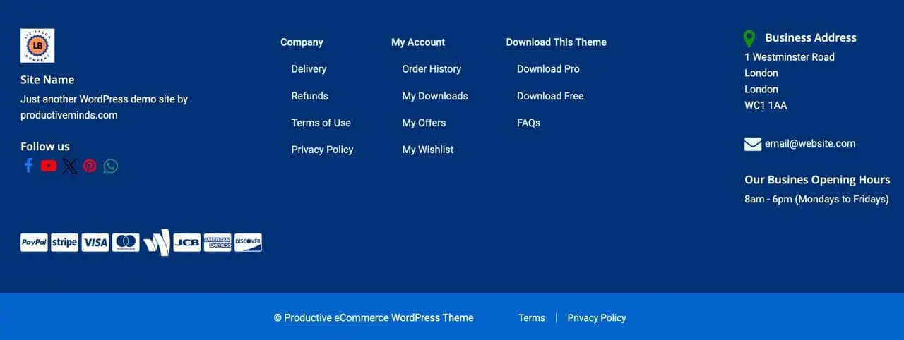 productive-ecommerce: Footer Designs – stockist