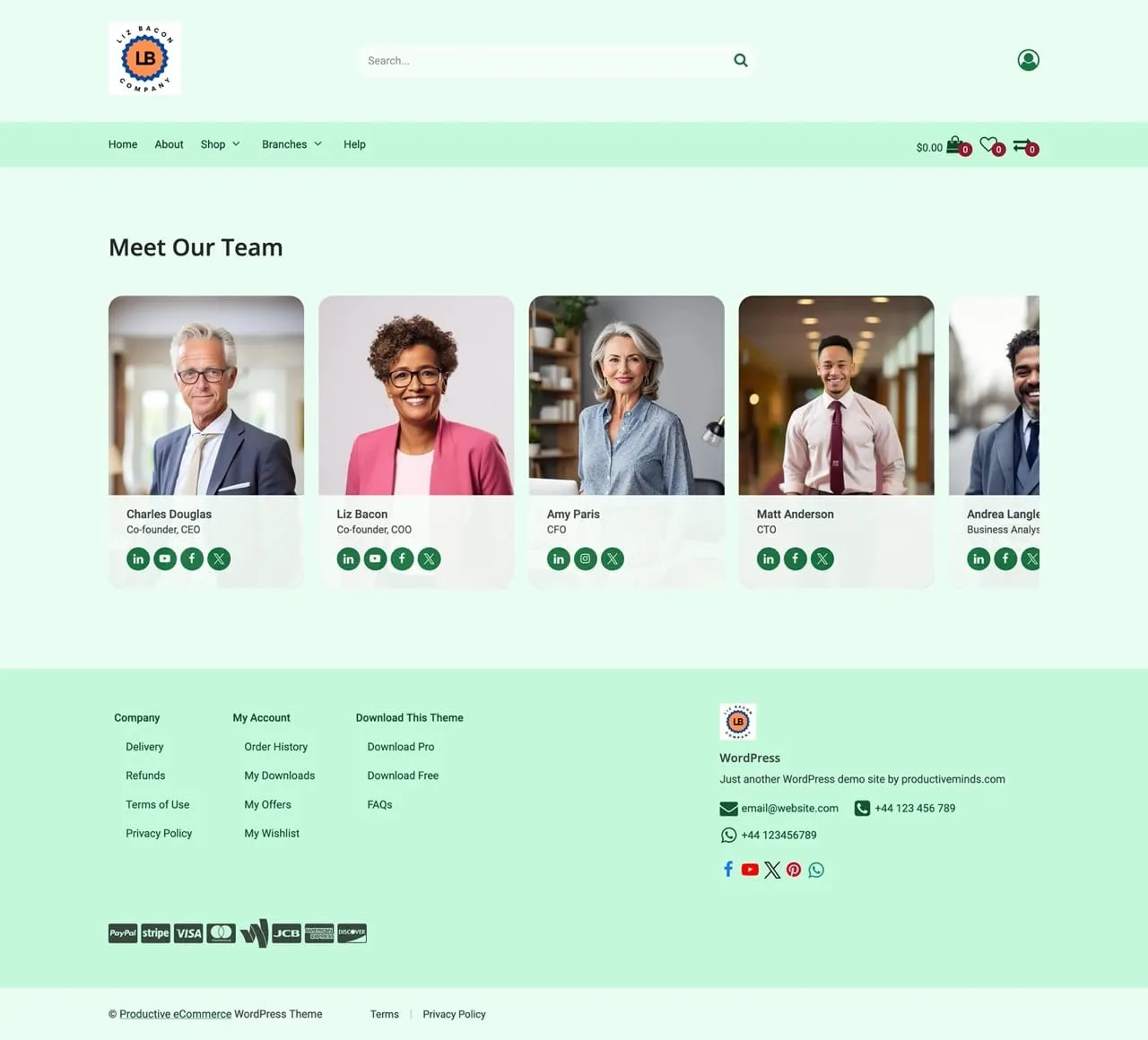 COLOR SCHEME: Vibrant Green, Monochromatic Light Tone