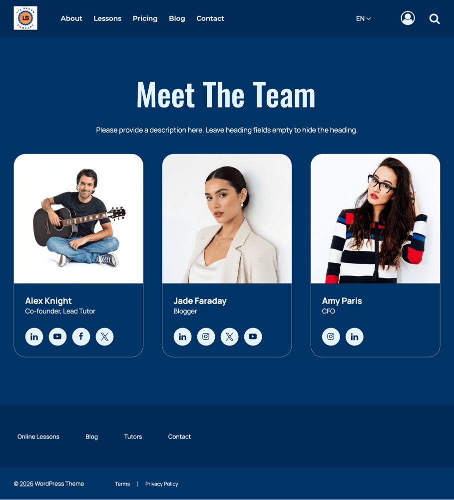 COLOR SCHEME: Navy Monochromatic